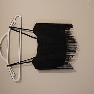 Forever21 Black Crop Top w/ Fringe